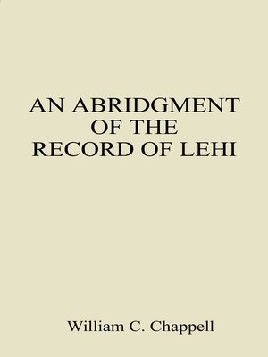 cover image of An Abridgment of the Record of Lehi